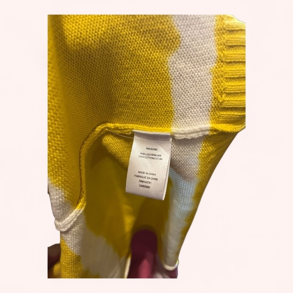Parker Tie Dye Pink Yellow Jorja Asymmetrical Striped Sweater Preloved Size XL - Picture 5 of 5